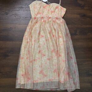 Vici Peach Pink Floral Dress